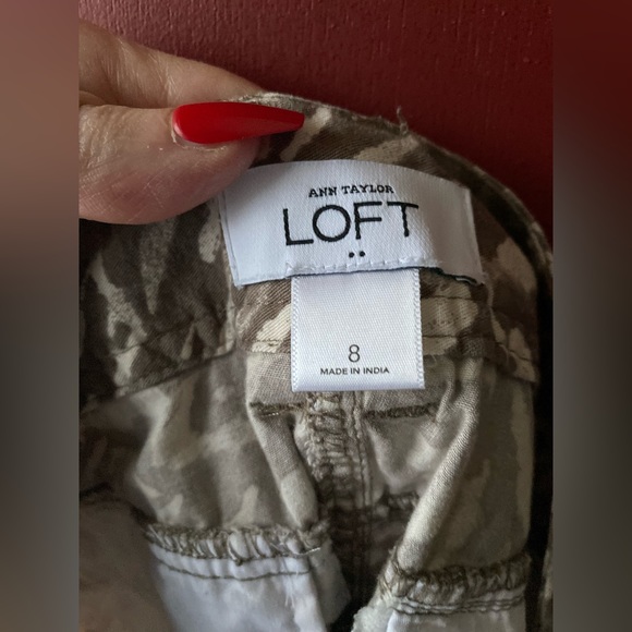 ANN TAYLOR LOFT TAN & Creme ANIMAL PRINT SKIRT WOMENS SIZE 8 - Picture 3 of 3